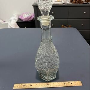 16” whiskey decanter heavy crystal